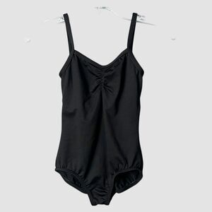 Motionwear Black Camisole Ballet Leotard Shelf Bra Child Large (12-14)